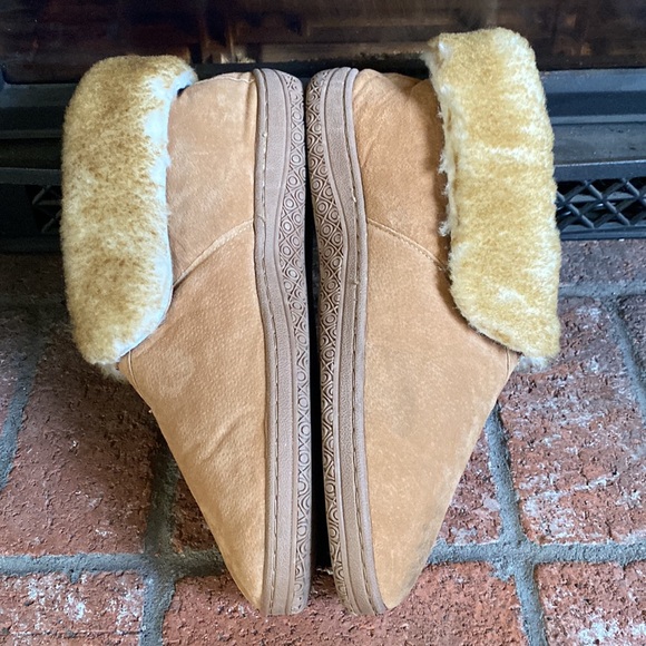 OLD FRIEND Shearling Suede Slippers MENS SZ 14 XXXXX Wide! (5E) GREAT CONDITION - Picture 5 of 6